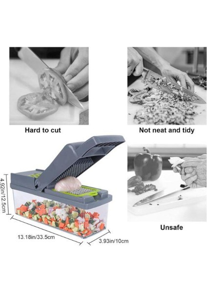 Çok Fonksiyonlu Kesme ve Doğrama Seti, Kahverengi, Pratik ve Çok Amaçlı Kullanım fırsatları