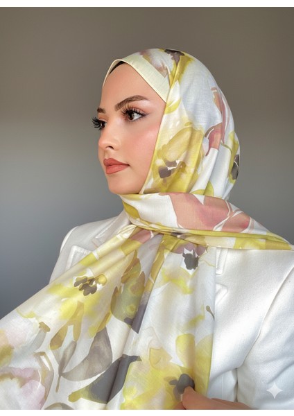 Retro Desenli Pamuk Şal Romantik Seri Ps4