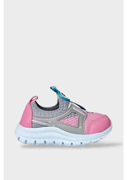 Çocuk Airfile Hafif Taban Kreş Ev Okul Bebe Spor Ayakkabısı Füme - Pembe