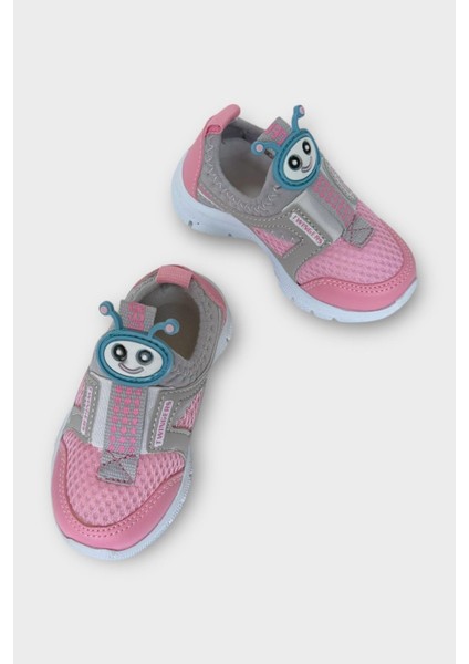Çocuk Airfile Hafif Taban Kreş Ev Okul Bebe Spor Ayakkabısı Füme - Pembe modelleri