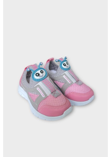 Çocuk Airfile Hafif Taban Kreş Ev Okul Bebe Spor Ayakkabısı Füme - Pembe fırsatları