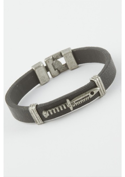 Hançer Suni Deri Bileklik