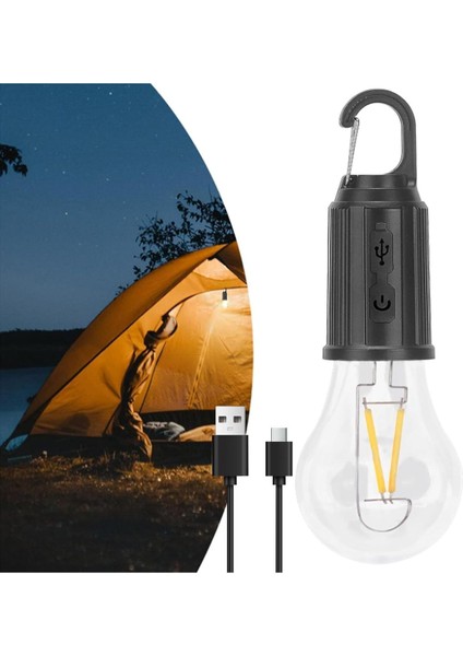 Şarjlı Kamp Işığı, 3 Aydınlatma Modu, Düşük Orta Yüksek, Taşınabilir ve Kullanışlı