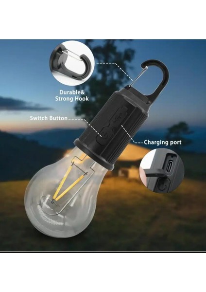 Şarjlı Kamp Işığı, 3 Aydınlatma Modu, Düşük Orta Yüksek, Taşınabilir ve Kullanışlı indirimleri