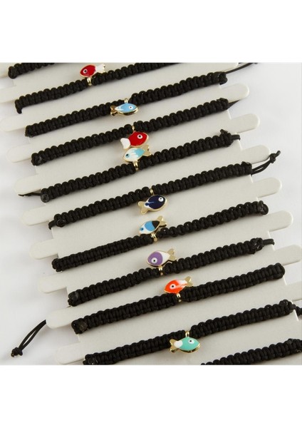 Balık Makrome Örgülü Bileklik