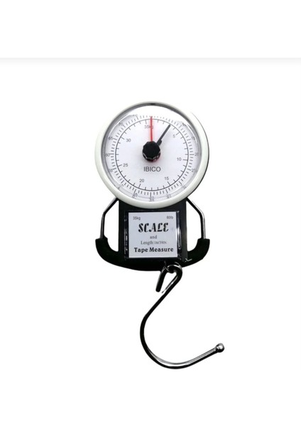 Iki'li El Tartısı ve Şerit Metre, 35 kg Kapasiteli, Beyaz Renkli Set