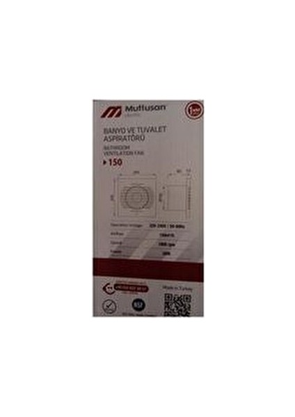 120 Aspiratör Beyaz Renk Modern Tasarım 18x18 cm İç Mekan Kullanımı İçin indirimleri
