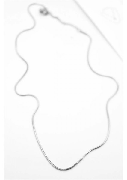 Yılan Zincir Kolye - 46CM - Gümüş
