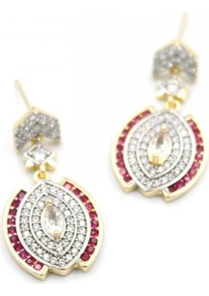 Taşlı Küpe - Pembe fiyatları