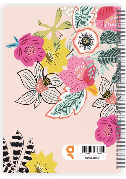 Renkli Çiçekler Spiralli Günlük Planlama Defteri - 100 Sayfa - 17X24 Planlayıcı Defter indirimleri