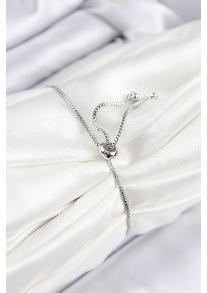 Pirinç Zirkon Taşlı Daire Model Gümüş Renk Asansörlü Kadın Bileklik - TJ-BB7744 fiyatları