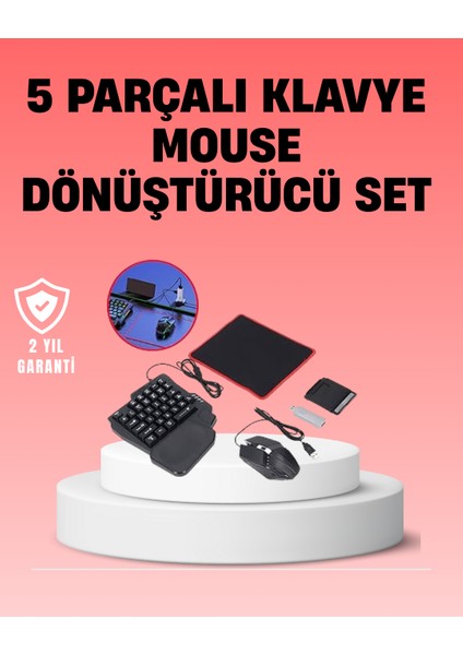 Mobil Oyuncu Aksesuar Seti | Kablosuz Düşük Gecikmeli Klavye & Mouse