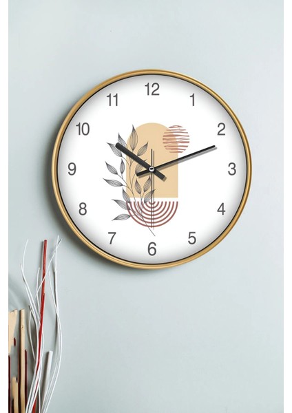 30 cm Gerçek Camlı Akar Saniyeli Duvar Saati - Vase 7177931