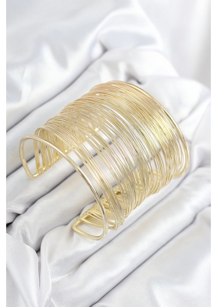 Pirinç Tel Sarma Model Gold Renk Kadın Bileklilk - TJ-BB7895