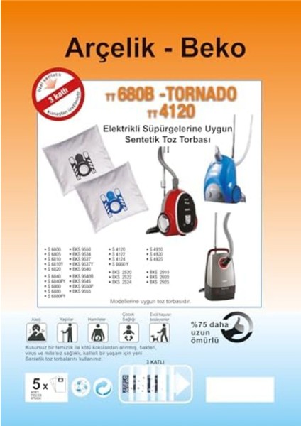 20 Adet Siyah Sentetik Toz Torbası, Uyumlu Modeller Için, Dayanıklı ve Pratik Kullanım modelleri