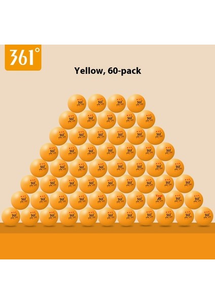 361° Samsung Masa Tenisi Maçı Öğrenciler ve Okullar Için Profesyonel Sınıf Masa Tenisi Topları 60'lar (Yurt Dışından)