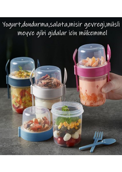 Dev Boy 4 'lü Set Meyveli Yoğurt Kabı - Yemek Saklama ve Müsli Kabı 7169611 fiyatları