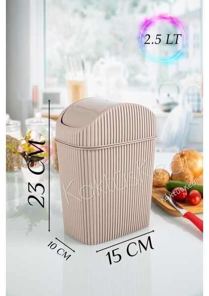 Tezgah Üstü Çöp Kovası, Mutfak,tuvalet,masaüstü Mini Çöp Kutusu Bej 7171931 fiyatları
