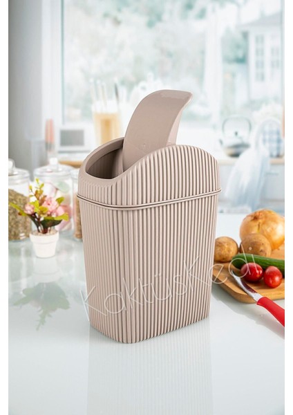 Tezgah Üstü Çöp Kovası, Mutfak,tuvalet,masaüstü Mini Çöp Kutusu Bej 7171931 modelleri