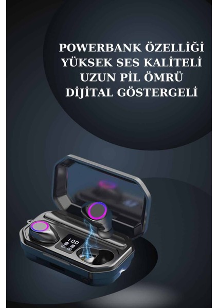 Kadınlar Için 3 Kordonlu Akıllı Saat ve Dijital Göstergeli Powerbankli Bluetooth Kulaklık Dok fırsatları