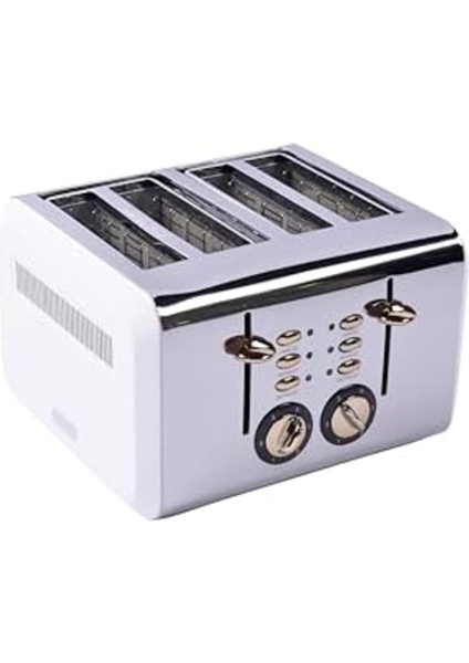 4 Dilim Paslanmaz Çelik Ekmek Kızartma Makinesi, 1960 W Beyaz Renk modelleri
