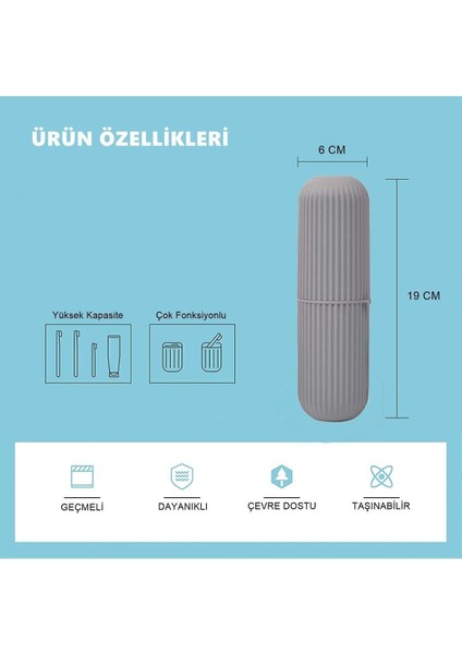 4'lü Set Seyahat Tipi Aksesuar Taşıma Kabı Gözlük Diş Fırçası Diş Macunu Saklama Kutusu 7169891 indirimleri