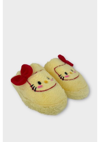 Hellokitty Figürlü Sıcak Tutan Kışlık Kadın Ev Terliği Sarı - Kırmızı modelleri