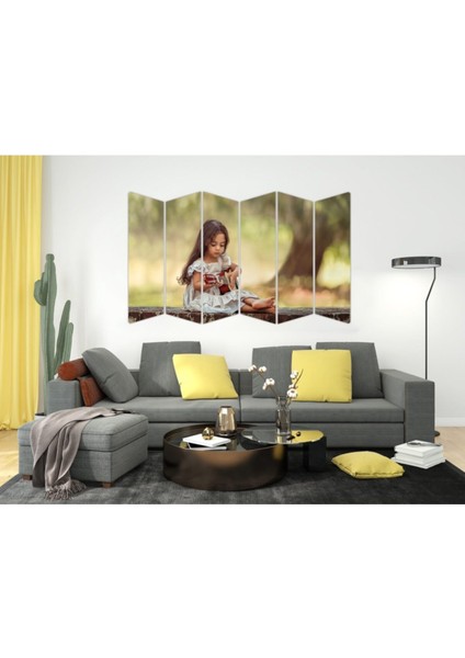 Küçük Kız Gitar Mdf Tablo, Kahverengi, Müzik Hobi Dekorasyonu