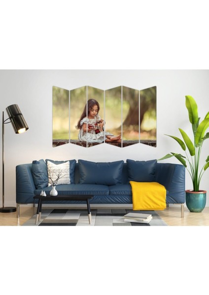 Küçük Kız Gitar Mdf Tablo, Kahverengi, Müzik Hobi Dekorasyonu fiyatları