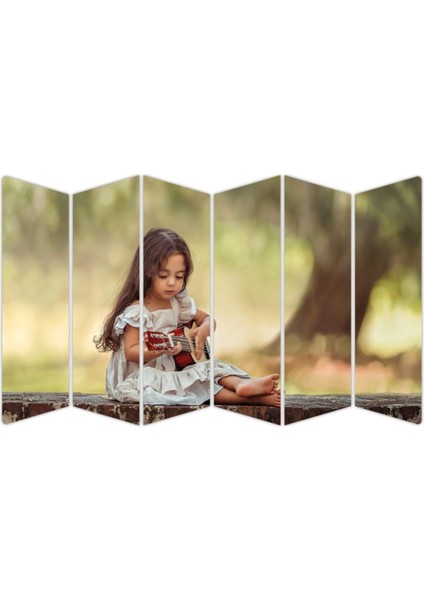 Küçük Kız Gitar Mdf Tablo, Kahverengi, Müzik Hobi Dekorasyonu modelleri