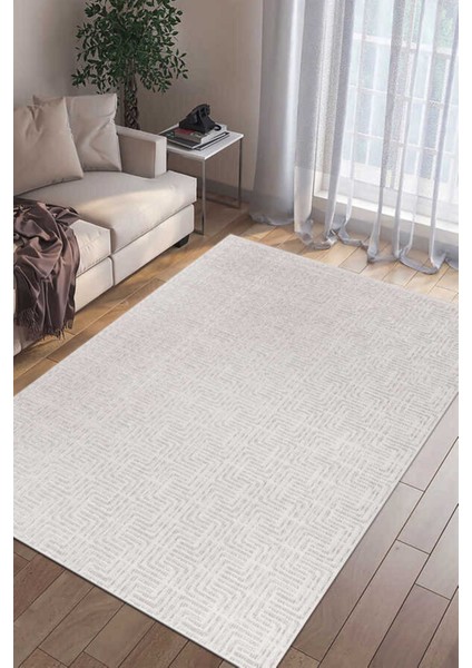 Serenata Gri Açık Beyaz Halı Yumuşak Oturma Odası Salon Çocuk Odası Mutfak Halısı F0332 fiyatları