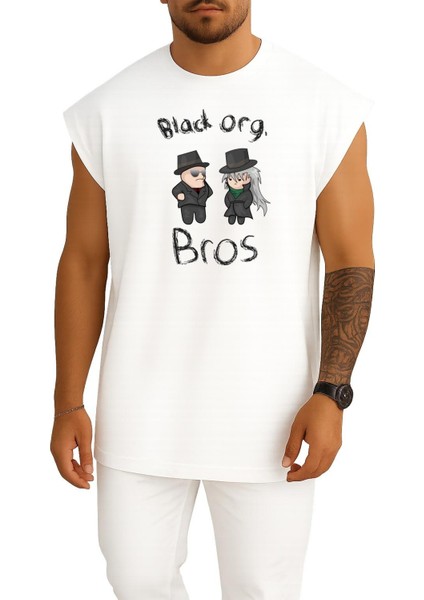 Oversize Gin Vodka Jimmy Kudo List Of Case Closed Göğüs Tasarımlı Atlet