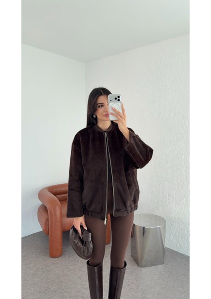 Kahverengi Premium Bomber Ceket