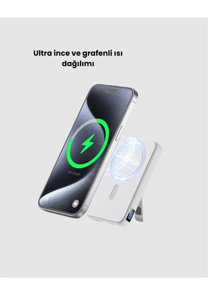 Kablosuz Magsafe Powerbank – iPhone Uyumlu, 10000 Mah, Isı Dağılımlı indirimleri