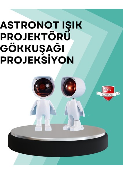 360° Ayarlanabilir Başlıklı Astronot Gece Lambası
