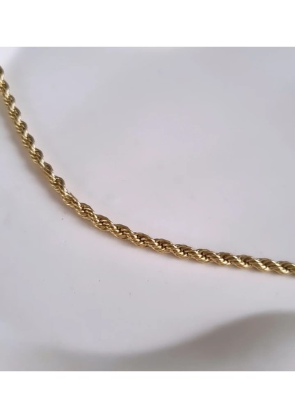 Xuping Paslanmaz Çelik Gold Klasik Burgu Zincir Kolye modelleri