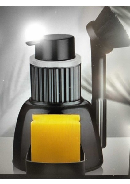 Gri Akrilik Mutfak Seti, Sıvı Sabunluk ve Fırça Şık Tasarım