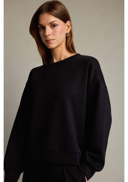 Bisiklet Yaka Modal Sweatshirt G2913AX25AU