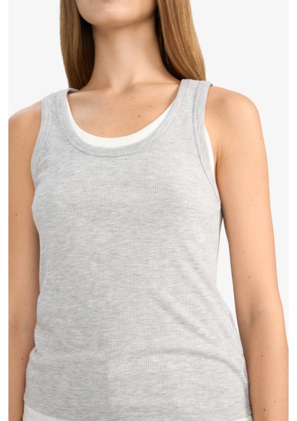 Regular Fit V Yaka Fitilli Kaşkorse Atlet G3012AX25AU fırsatları