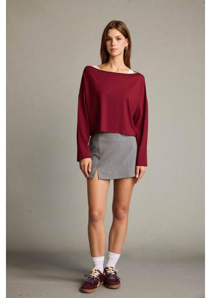 Regular Fit Kayık Yaka Modal Sweatshirt G3333AX25WN fiyatları