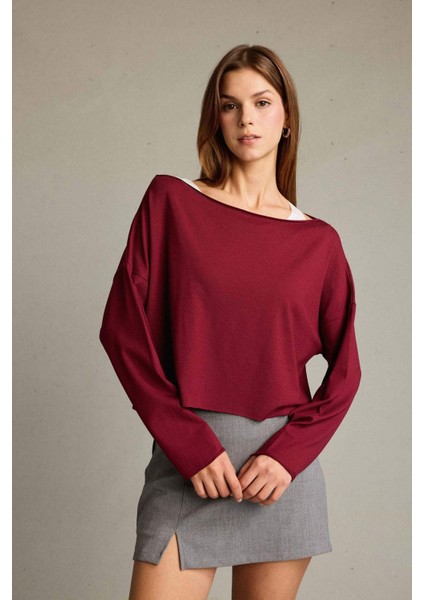 Regular Fit Kayık Yaka Modal Sweatshirt G3333AX25WN modelleri