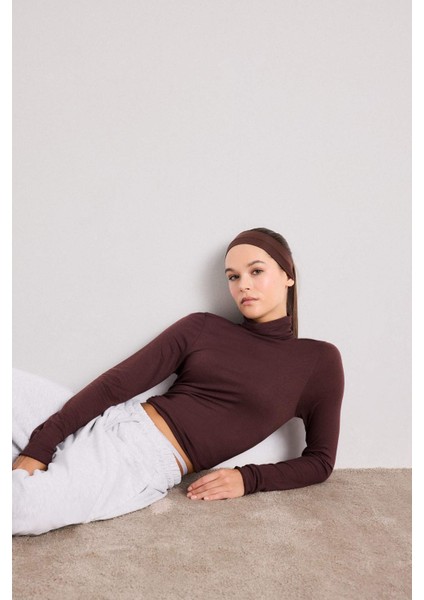 Modal Kaşmir Yumuşak Dokulu Balıkçı Yaka Uzun Kollu Üst-Fall in Love F3167AX25AU modelleri