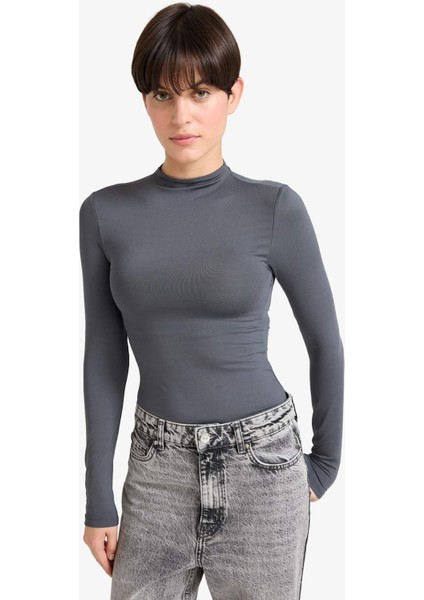 Yarım Balıkçı Yaka Uzun Kollu Çıtçıtlı Body F9242AX25AU