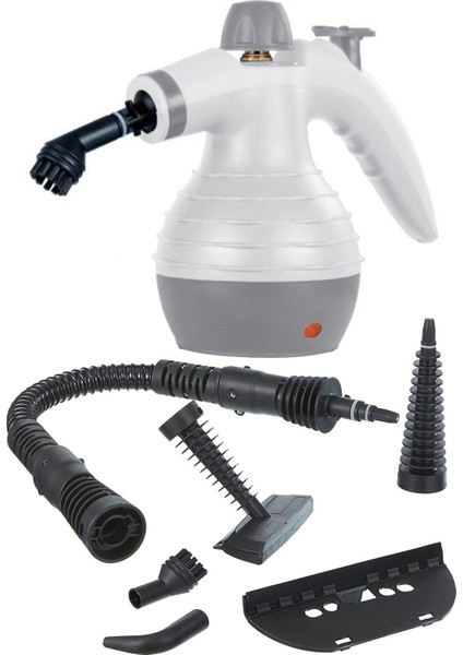 Gri Buharlı Temizleyici 3 Bar, 9 Parça Aksesuar ile Temizlik Kolaylığı fiyatları