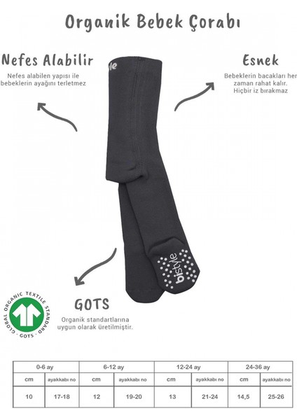 Bistyle Tekli Kaymaz Mix Havlu Külotlu Çorap 50501 Antrasit fiyatları