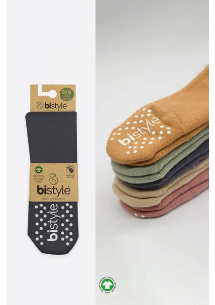 Bistyle Tekli Kaymaz Mix Havlu Külotlu Çorap 50501 Antrasit