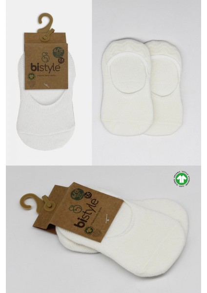 Bistyle 2'li Penye Babet Silikonlu Basic Çorap 30104 Ekru Ekru