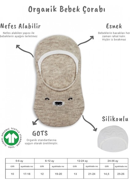 Bistyle 2'li Babet Cute Face Penye Çorap 30103 Bej Beyaz fiyatları