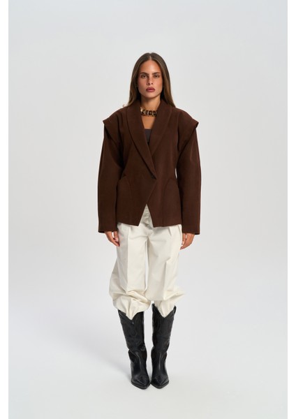 Bronte Omuz Detaylı Kahve Blazer fiyatları