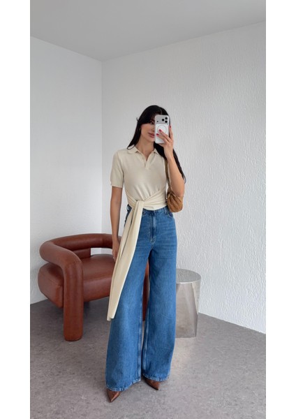 Yumuşak Mavi Denim Jean